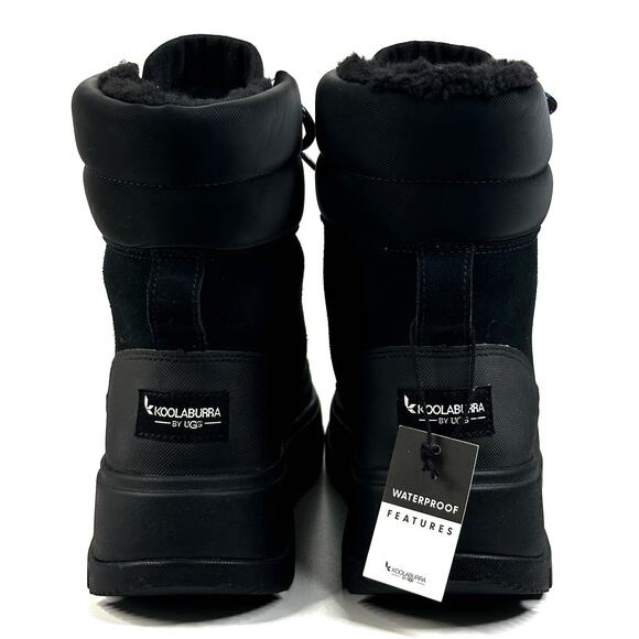 Koolaburra by UGG Deza Lace-Up Utility Boots Womens Size 8 Black Suede New $120 - Picture 4 of 14
